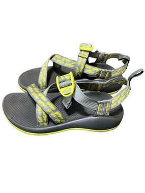Chaco Girl  EcoTread Sandals - Gray & Yellow Adjustable Straps Size 2